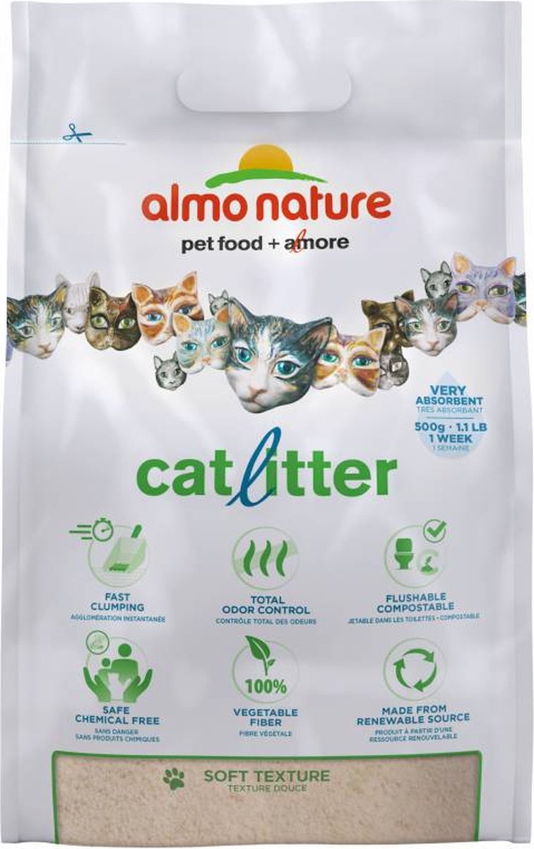  Almo Nature Zuinige Kattenbakvulling Klontvormend En Milieuvriendelijk - Inhoud 4,54 Kg