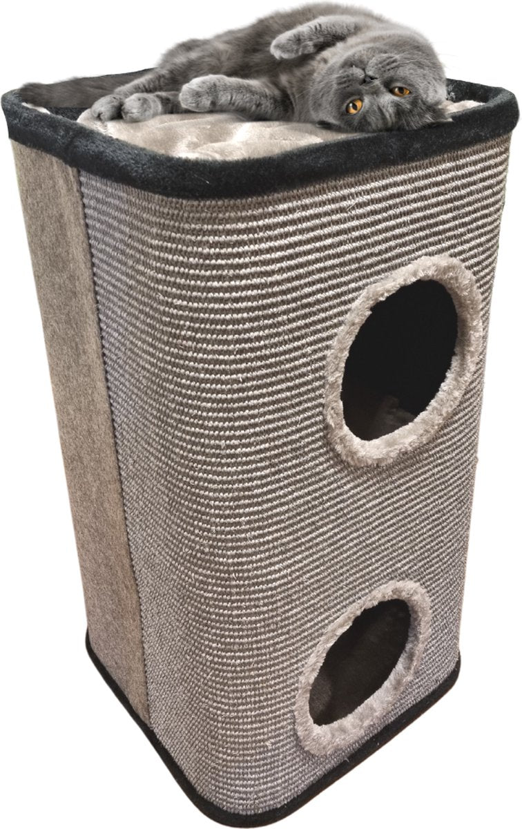  Topmast Krabton Cattower - Grijs - Maat L - 76 Cm - Krabpaal - Krabton Voor Katten