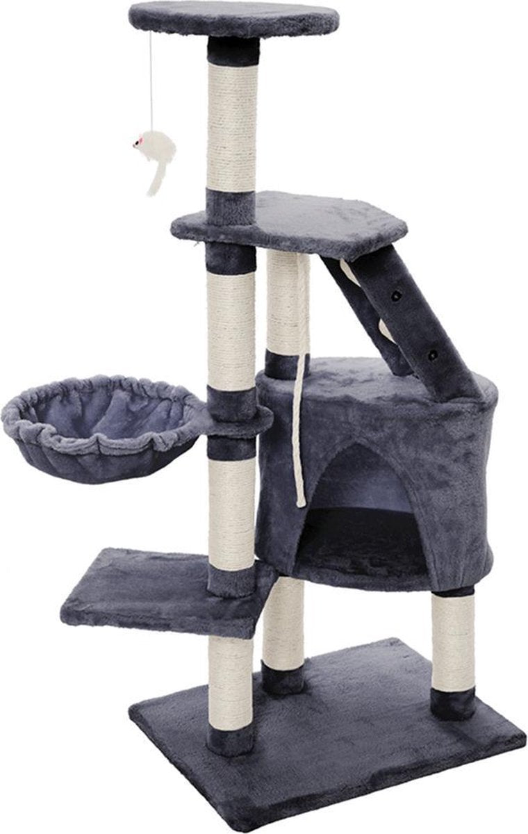 Merkloos MC Star Krabpaal Voor Grote Katten Cat Tree - 55 X 40 X 120 Cm - Grijs