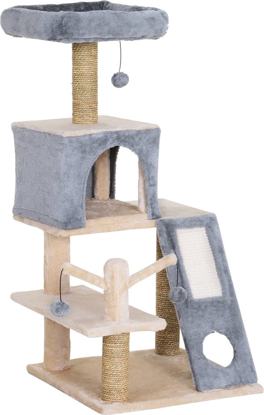  PawHut Kattenboom Klimboom Met Kattengrot Krabboom Kattenhuis Krabpaal D30-220