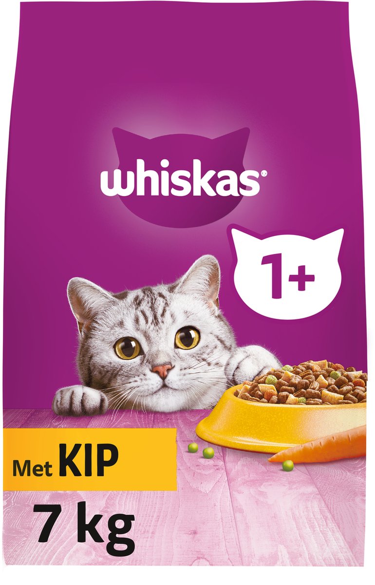  Whiskas 1+ Kattenbrokken - Kip - Zak 1 X 7 Kg