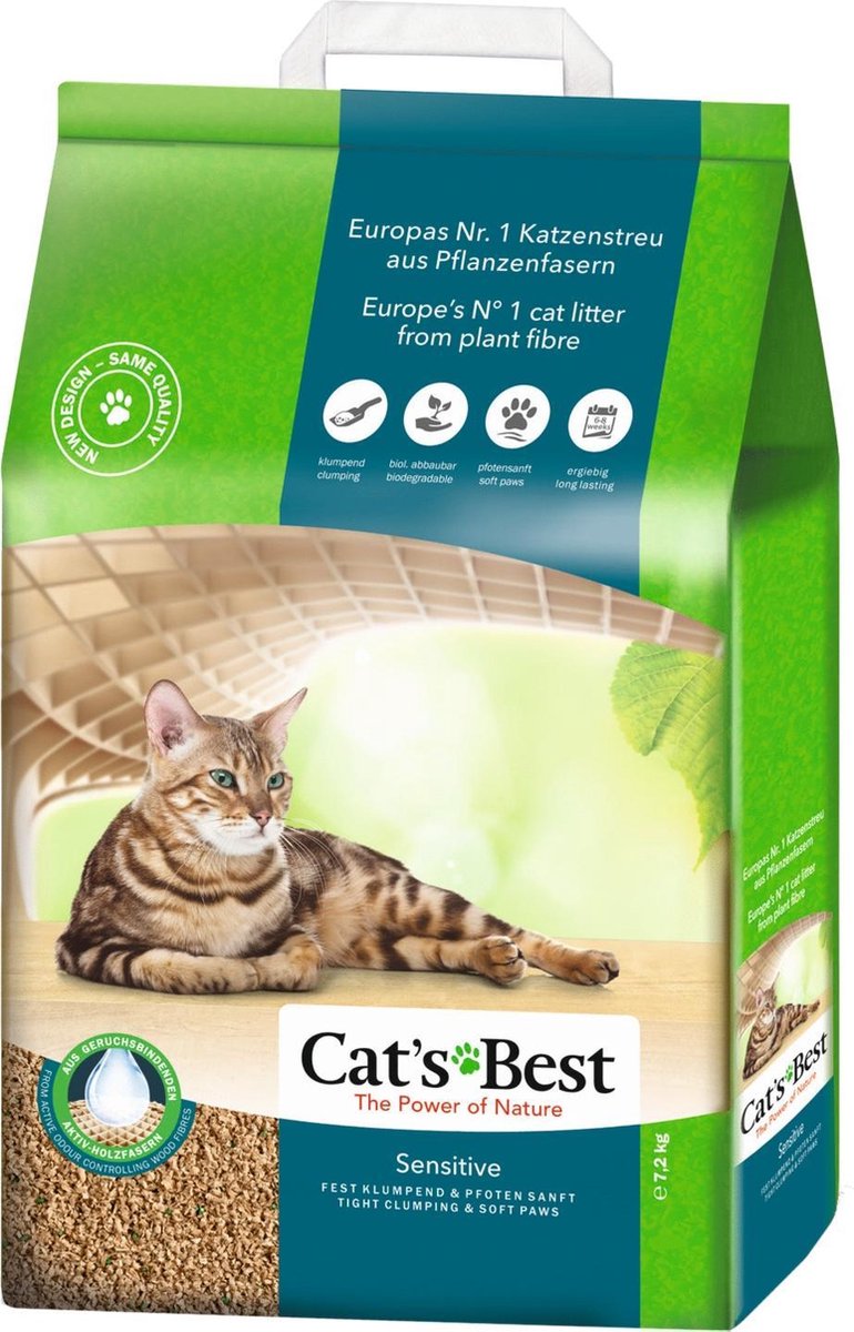  Cat's Best Sensitive - Kattenbakvulling - 20 L
