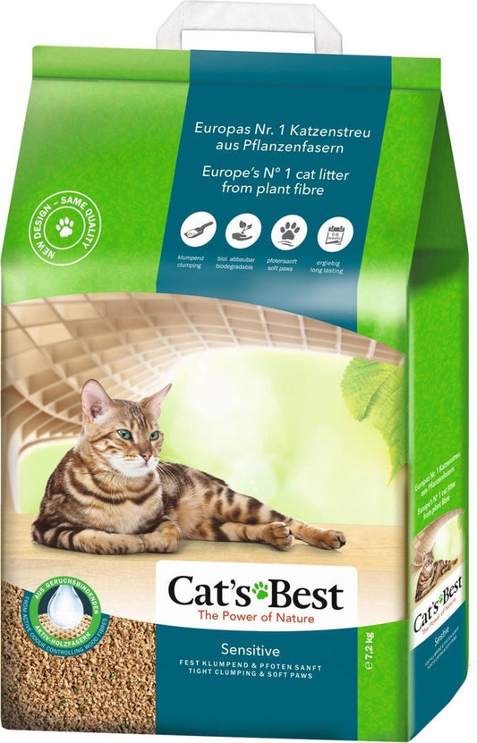  Cat's Best Sensitive - Kattenbakvulling - 20 L
