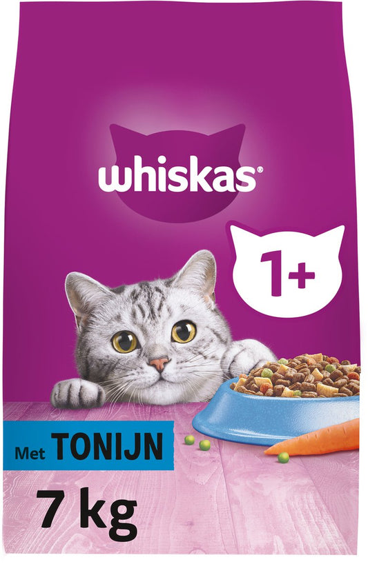  Whiskas 1+ Kattenbrokken - Tonijn - Zak 1 X 7 Kg