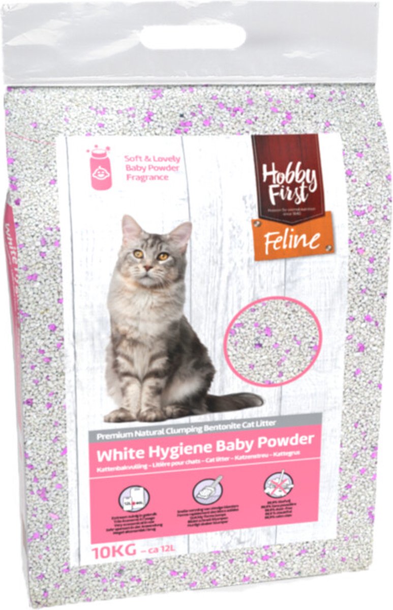  Hobby First Feline White Hygiëne Baby Powder 12 Ltr