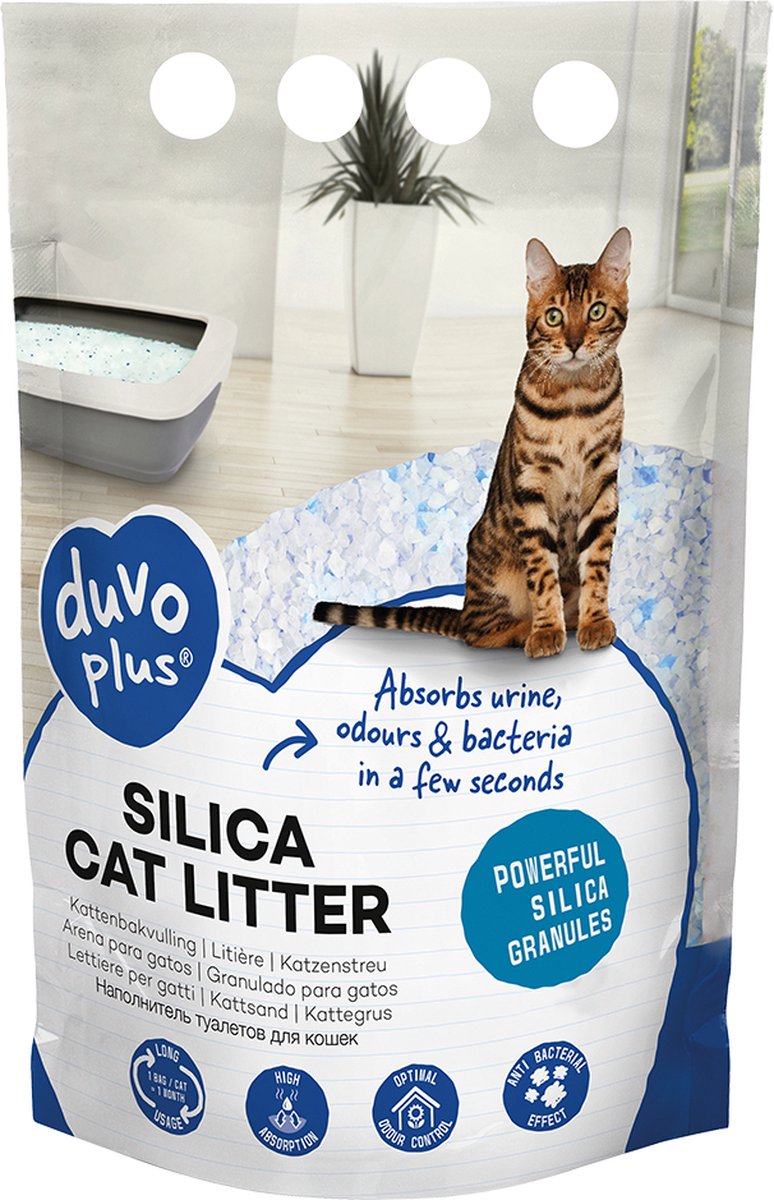  DUVO+ Silica Kattenvulling 6 X 5 Liter