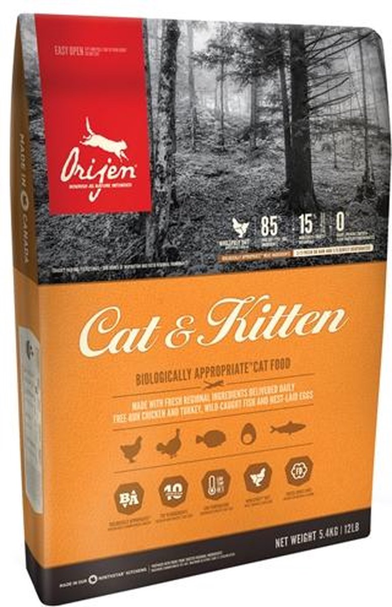  Orijen Cat &amp; Kitten - Kattenvoer - 5,4 Kg