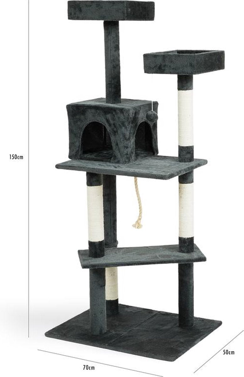  Grote Luxe Krabpaal Voor Katten - Kattenboom - 70x50x150 Cm