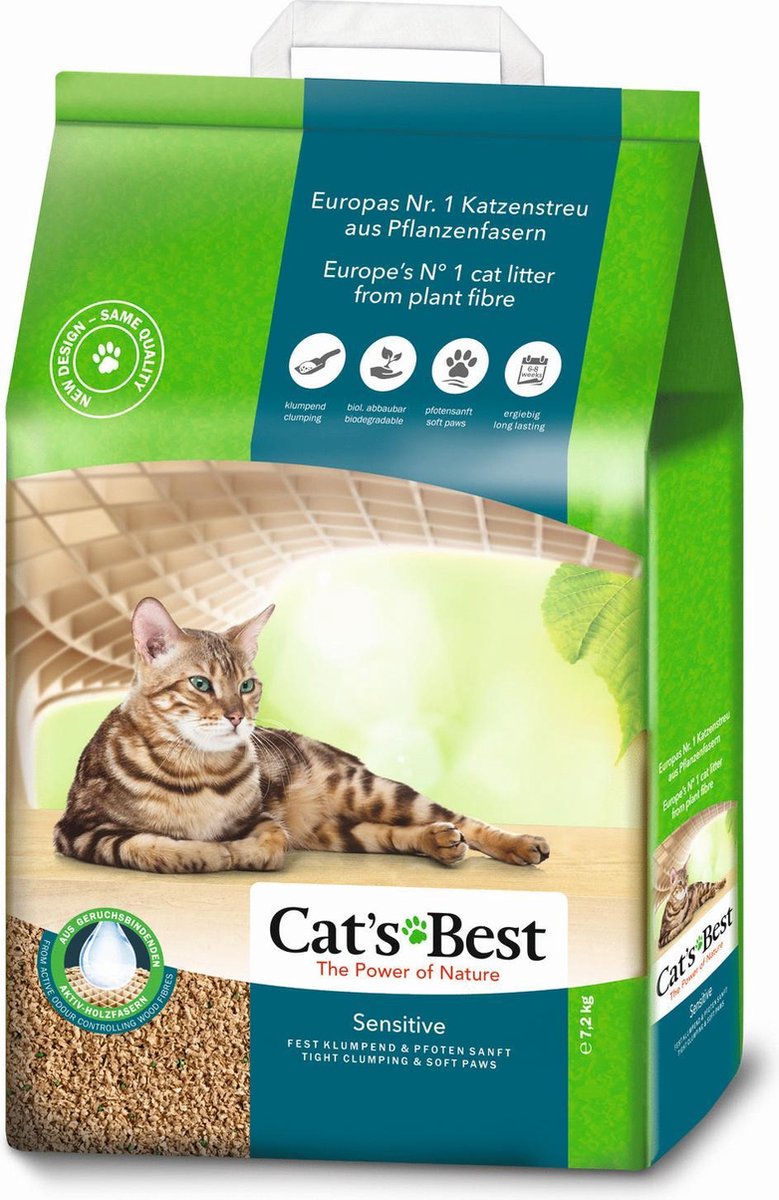  Cat's Best Sensitive - Kattenbakvulling - 20 L