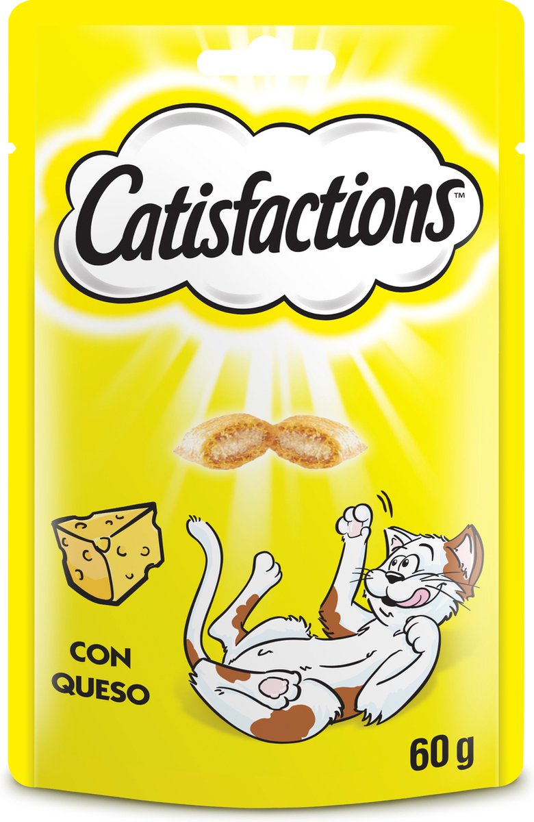  Catisfactions Kattensnoepjes - Kaas - Kattensnack - 60 G - 1 Zakje