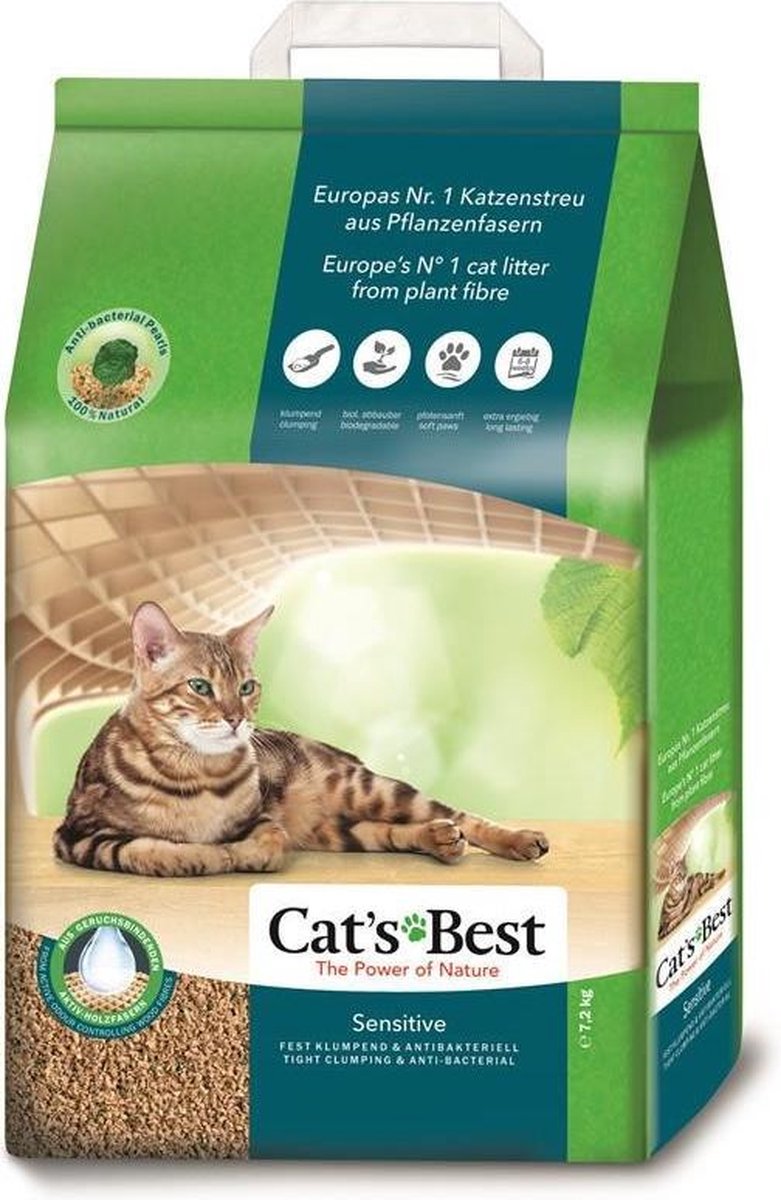  Cat's Best Sensitive - Kattenbakvulling - 20 L