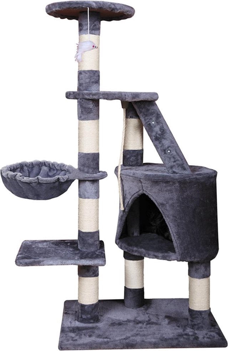 Merkloos MC Star Krabpaal Voor Grote Katten Cat Tree - 55 X 40 X 120 Cm - Grijs