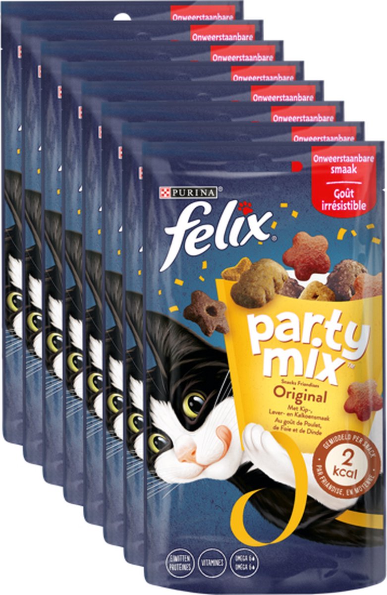  Felix Party Mix - Kattensnacks Original - 8 X 60g