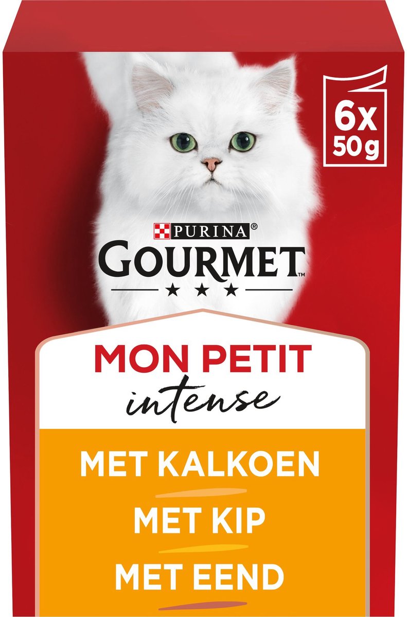  Gourmet Mon Petit Intense - Kattenvoer Natvoer - Gevogelte - 24 X 50 Gr