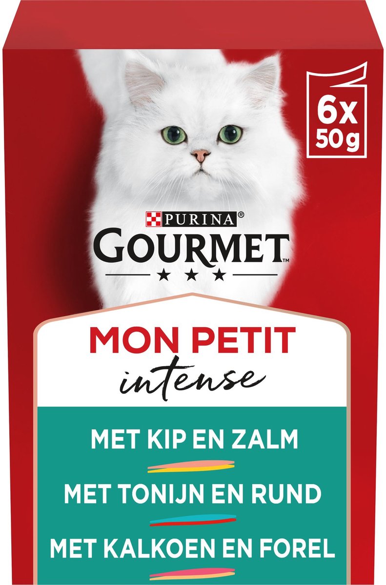  Gourmet Mon Petit Intense - Kattenvoer Natvoer - Duo Vis/Vlees - 24 X 50 Gr
