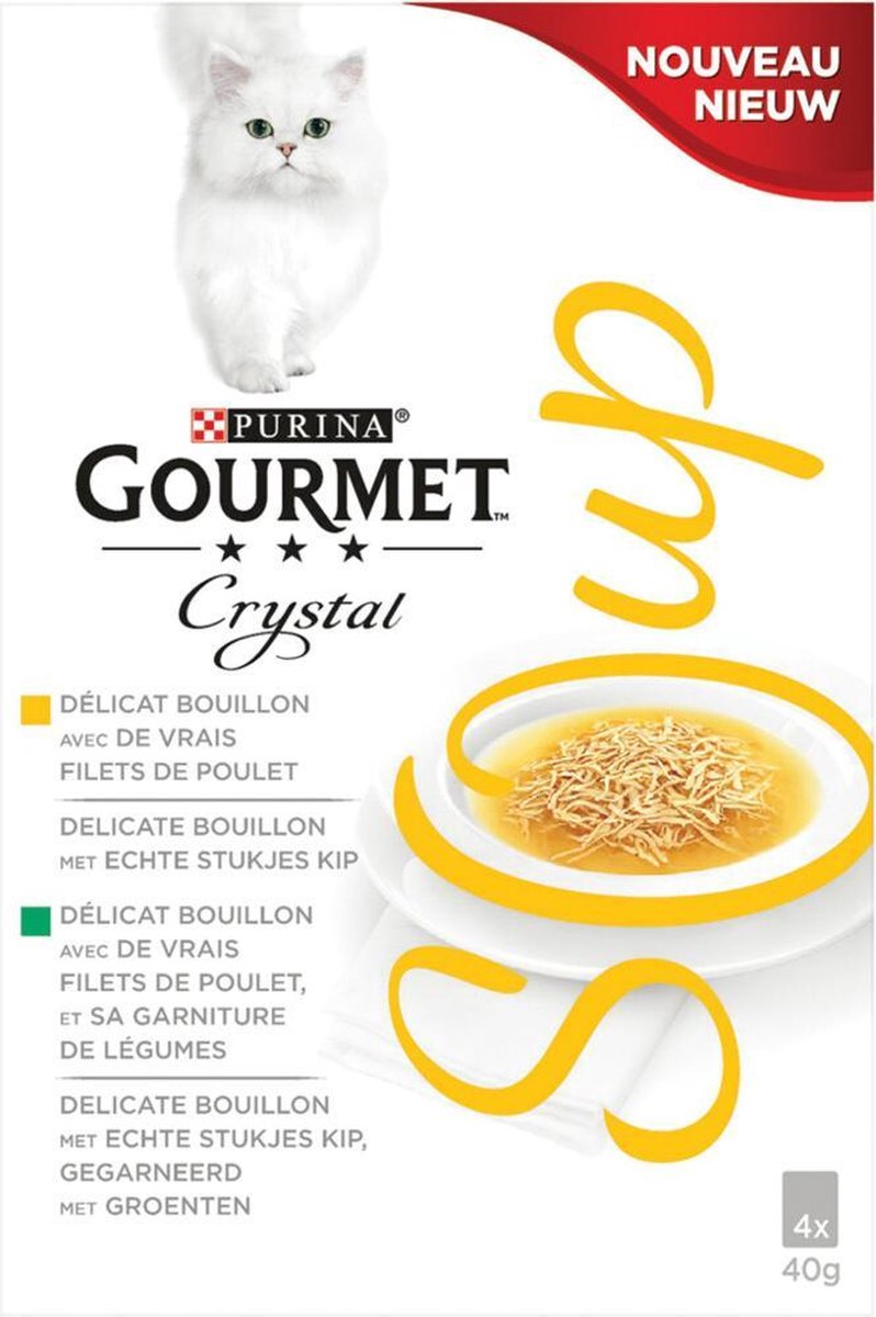  5x Gourmet Crystal Soup Kip 4 X 40 Gr