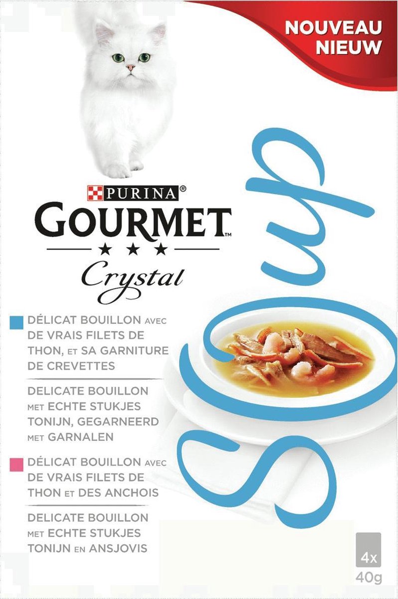  Gourmet Crystal Soup Pouch Multipack - Kattenvoer - Tonijn 4x40 G