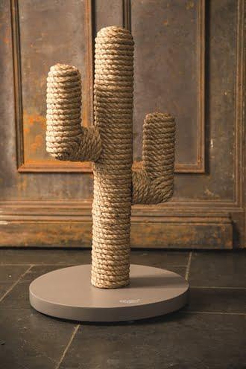  Designed By Lotte Houten Cactus - Krabpaal - Taupe - 35 X 35 X 60 Cm