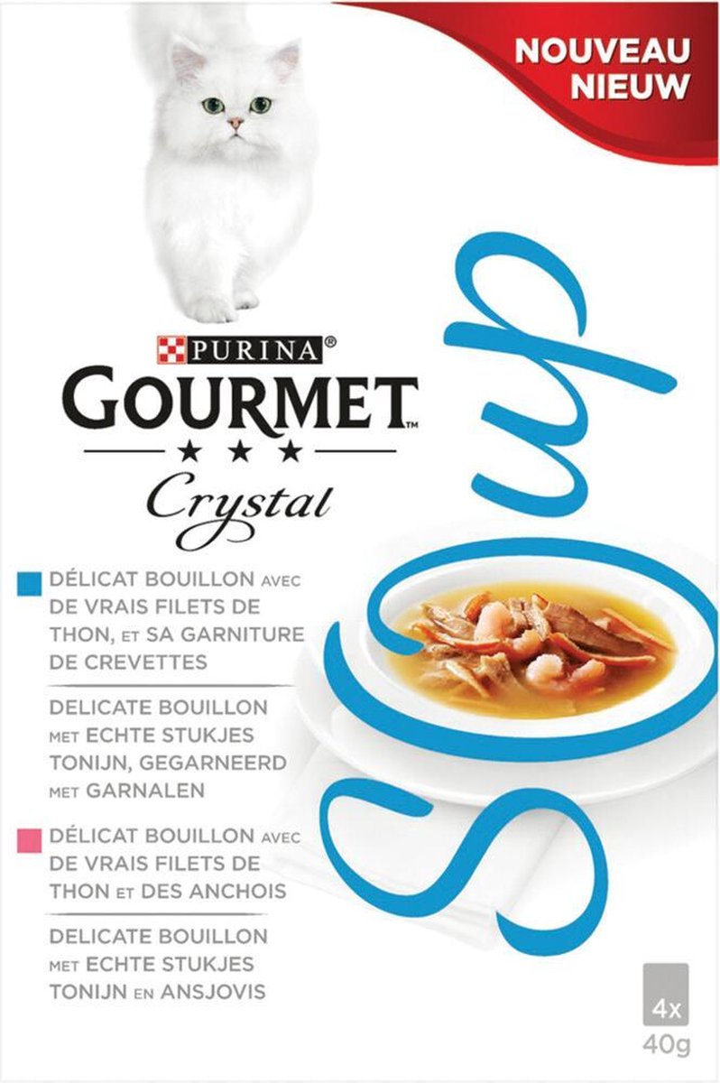  Gourmet Crystal Soup Pouch Multipack - Kattenvoer - Tonijn 4x40 G
