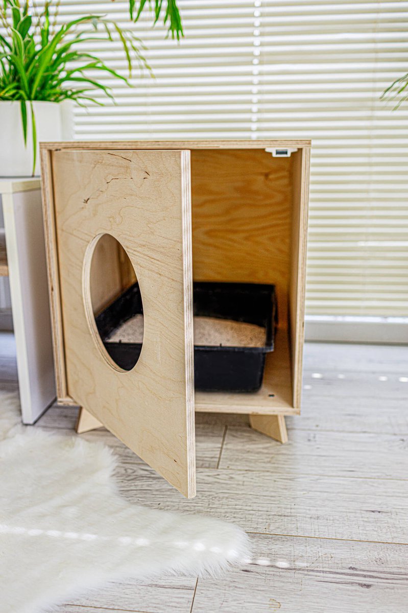  Catandwood Kattenhuis - Kattenbakcontainer - Kattenbak Ombouw - Hout