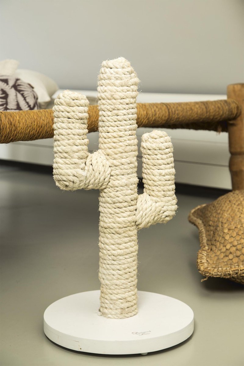  Designed By Lotte Houten Cactus - Krabpaal - Taupe - 35 X 35 X 60 Cm