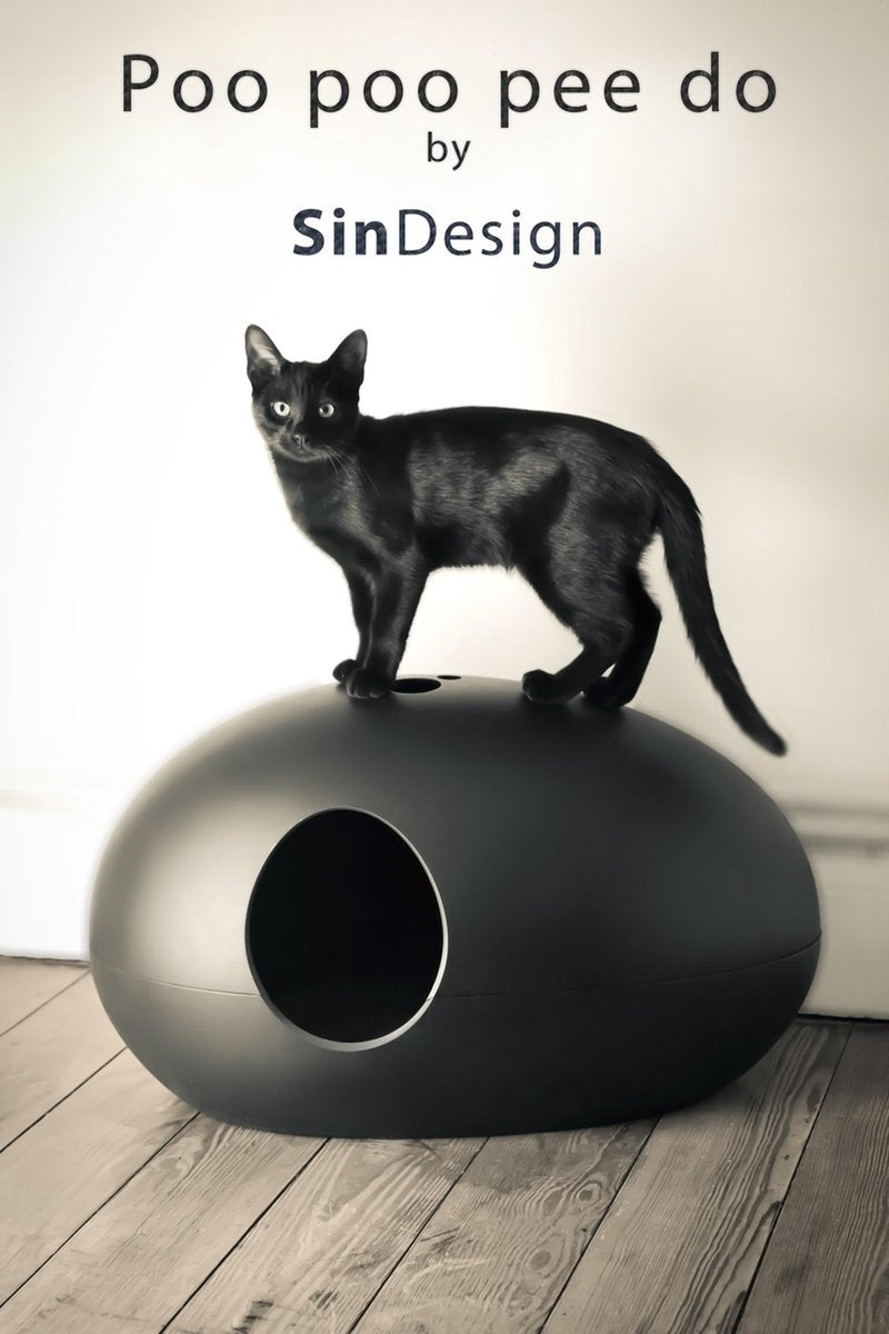  SinDesign Poopoopeedo Kattenbak - Zwart