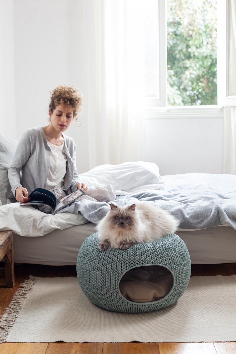  Curver Cozy Pet Home - Kattenmand - Crème - Ø 55 Cm