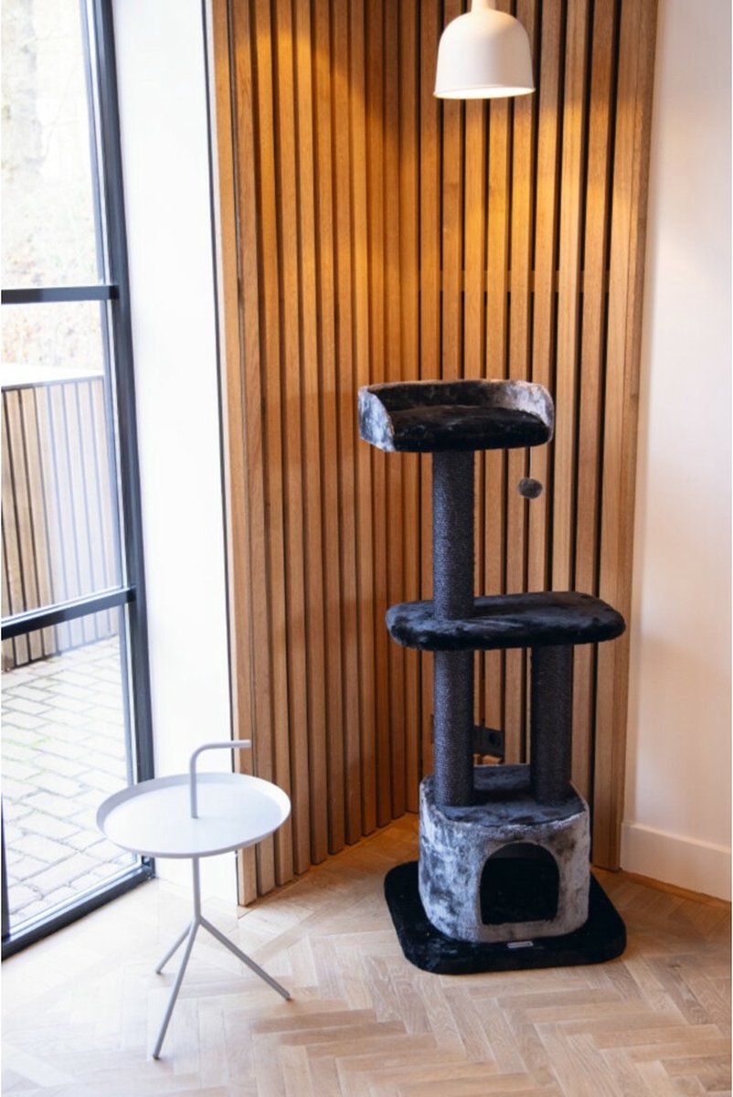  Beeztees Bondica - Krabpaal - Zwart/Grijs - 50x50x120 Cm