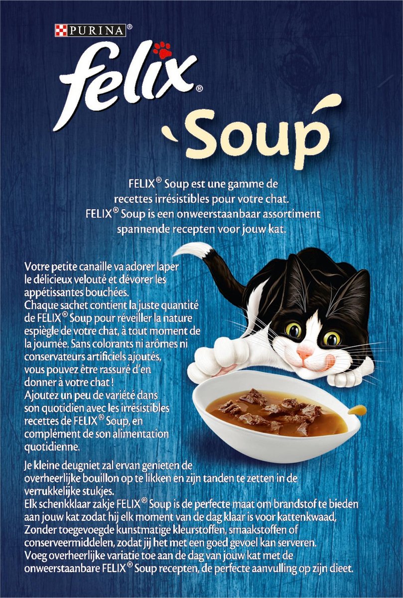  Felix Soup Vlees Selectie - Katten Natvoer - 24 X 48g