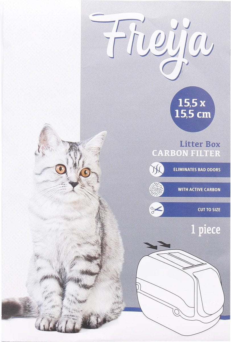  Freija Kattenbak Koolstoffilter 15.5 X 15.5 CM / Met Actieve Carbon / Knip Op Maat