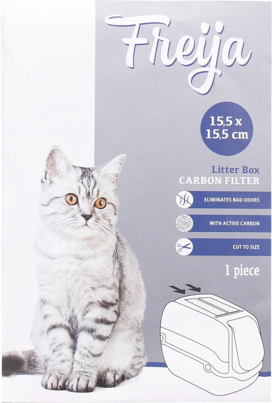  Freija Kattenbak Koolstoffilter 15.5 X 15.5 CM / Met Actieve Carbon / Knip Op Maat