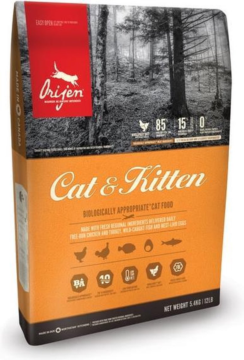 Orijen Cat &amp; Kitten - Kattenvoer - 5,4 Kg