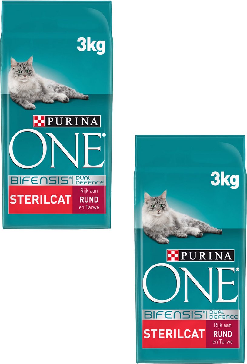  Purina One Sterilcat - Kattenvoer - 2 X Rund Granen 3 Kg