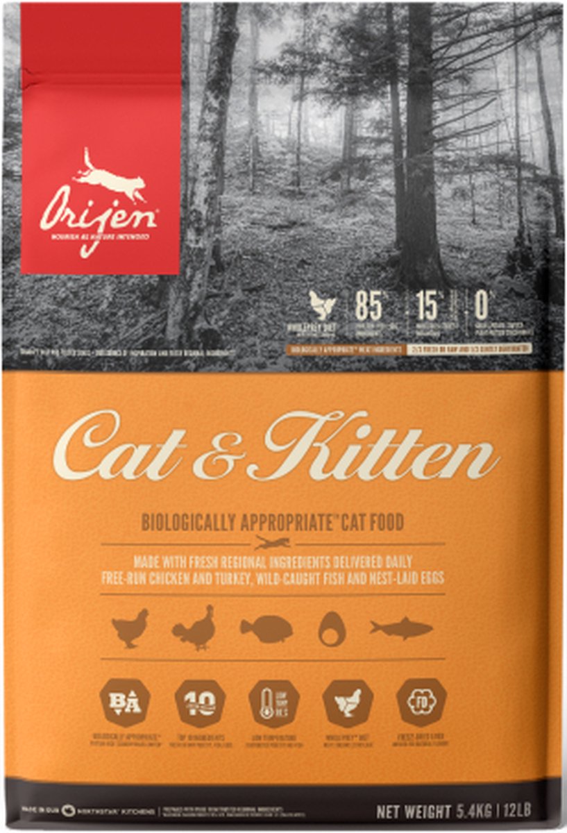  Orijen Cat &amp; Kitten - Kattenvoer - 5,4 Kg