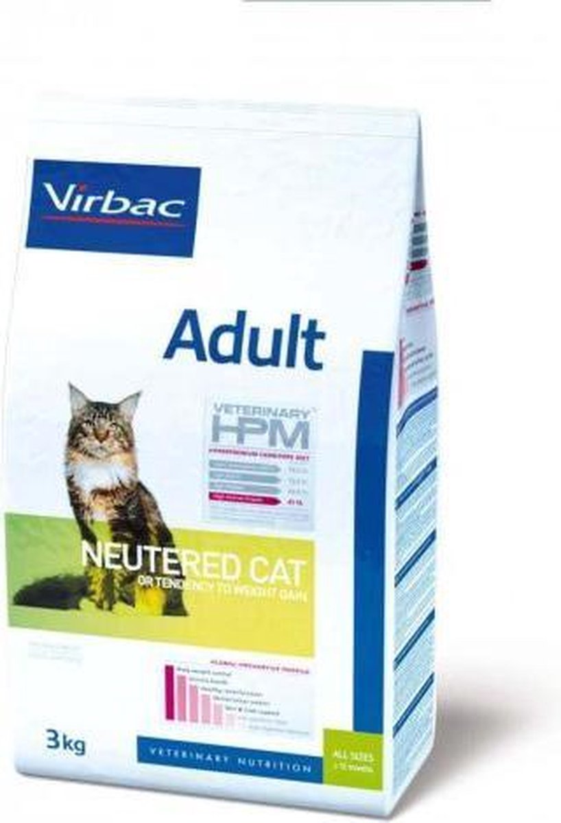 Virbac HPM Veterinary Adult Neutered Cat - Kattenvoer - 3 Kg