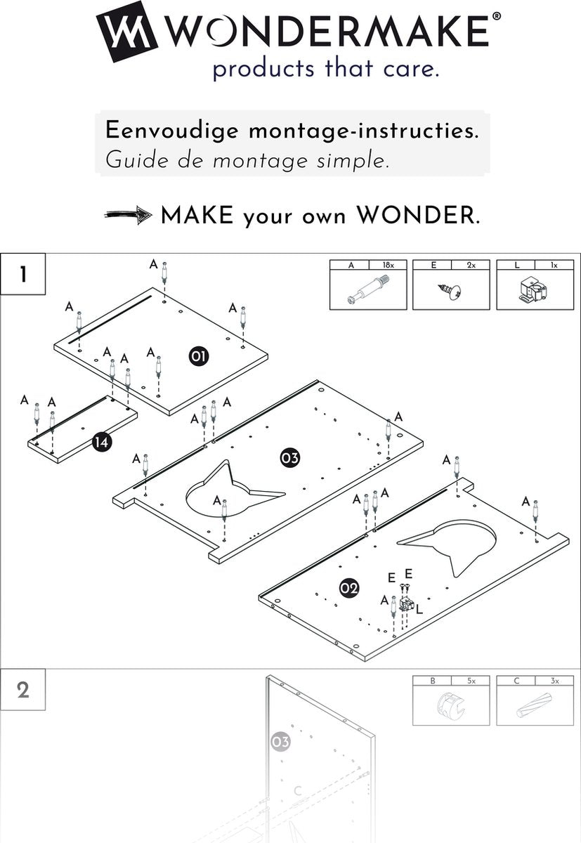  WONDERMAKE® Grote Kattenkast Houten Voor Kattenbak Kattentoilet, XL-kattenbak Dressoir Kastje Met Schuiflade, Designer Kattenhuis Met Kattenhol Kattenbakkast, Kasten Kast Voor Katten Binnen Hoog, 51 X 46 X 96 Cm, Wit