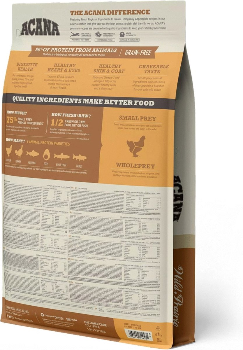  Acana - Cat Wild Prairie - Katenvoer - 4,5 Kg