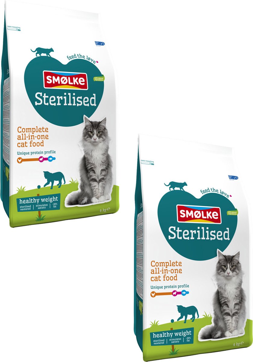 Smolke Cat Sterilised - Kattenvoer - 2 X 4 Kg
