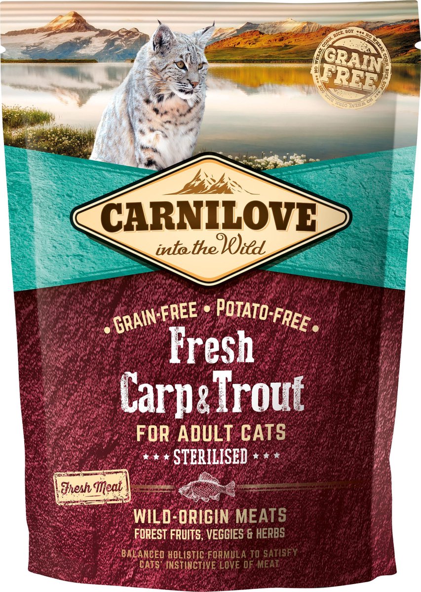  Carnilove Cat Grain Free Fresh Carp &amp; Trout 6 Kg - Kat