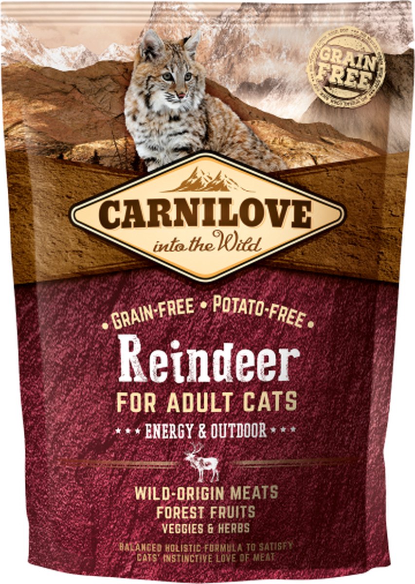  Carnilove Granenvrij Rendier Energy/Outdoor 6kg
