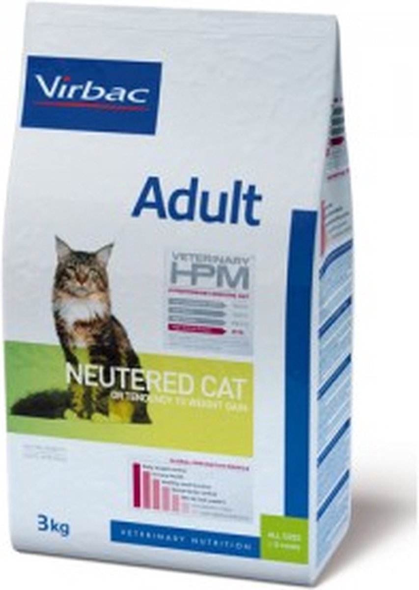  Virbac HPM Veterinary Adult Neutered Cat - Kattenvoer - 3 Kg