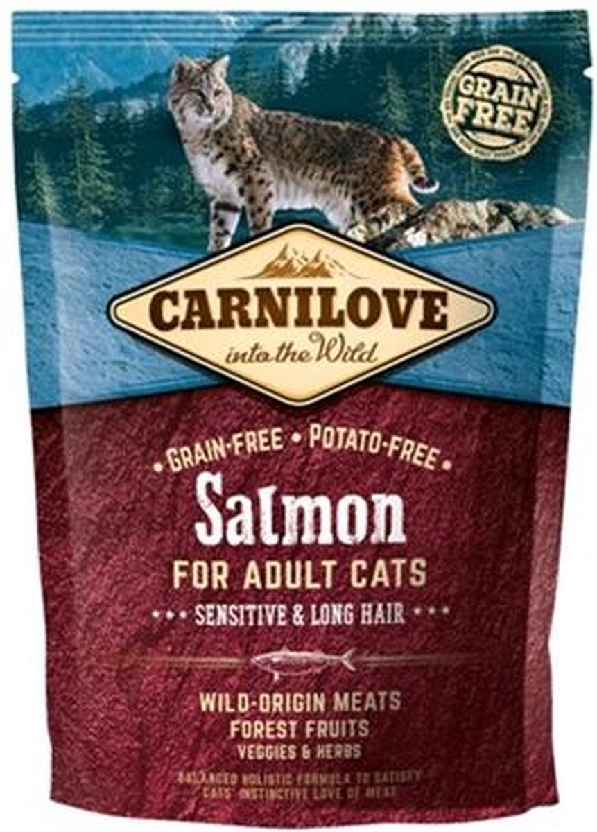  Carnilove Granenvrij Zalm Sensitive &amp; Long Hair 6kg