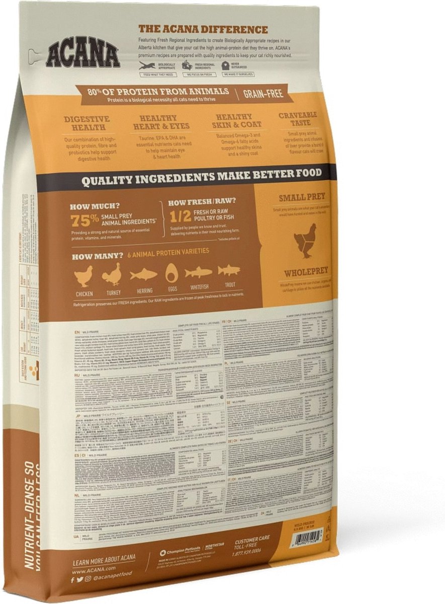  Acana - Cat Wild Prairie - Katenvoer - 4,5 Kg