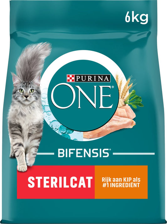  Purina ONE Sterilcat Adult - Kattenvoer Kip &amp; Tarwe - 6kg