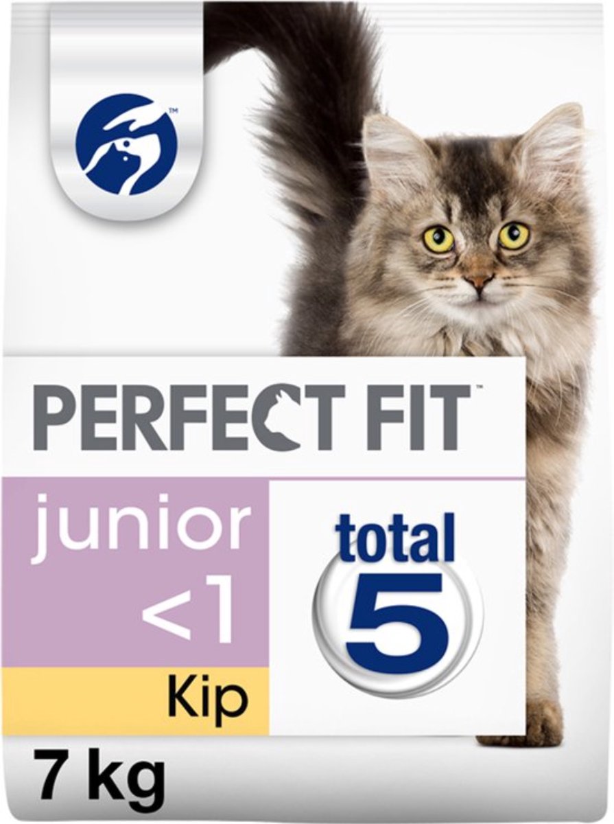  Perfect Fit Junior Voordeelzak Droge Brokjes - Katten Droogvoer - Kip - 7 Kg