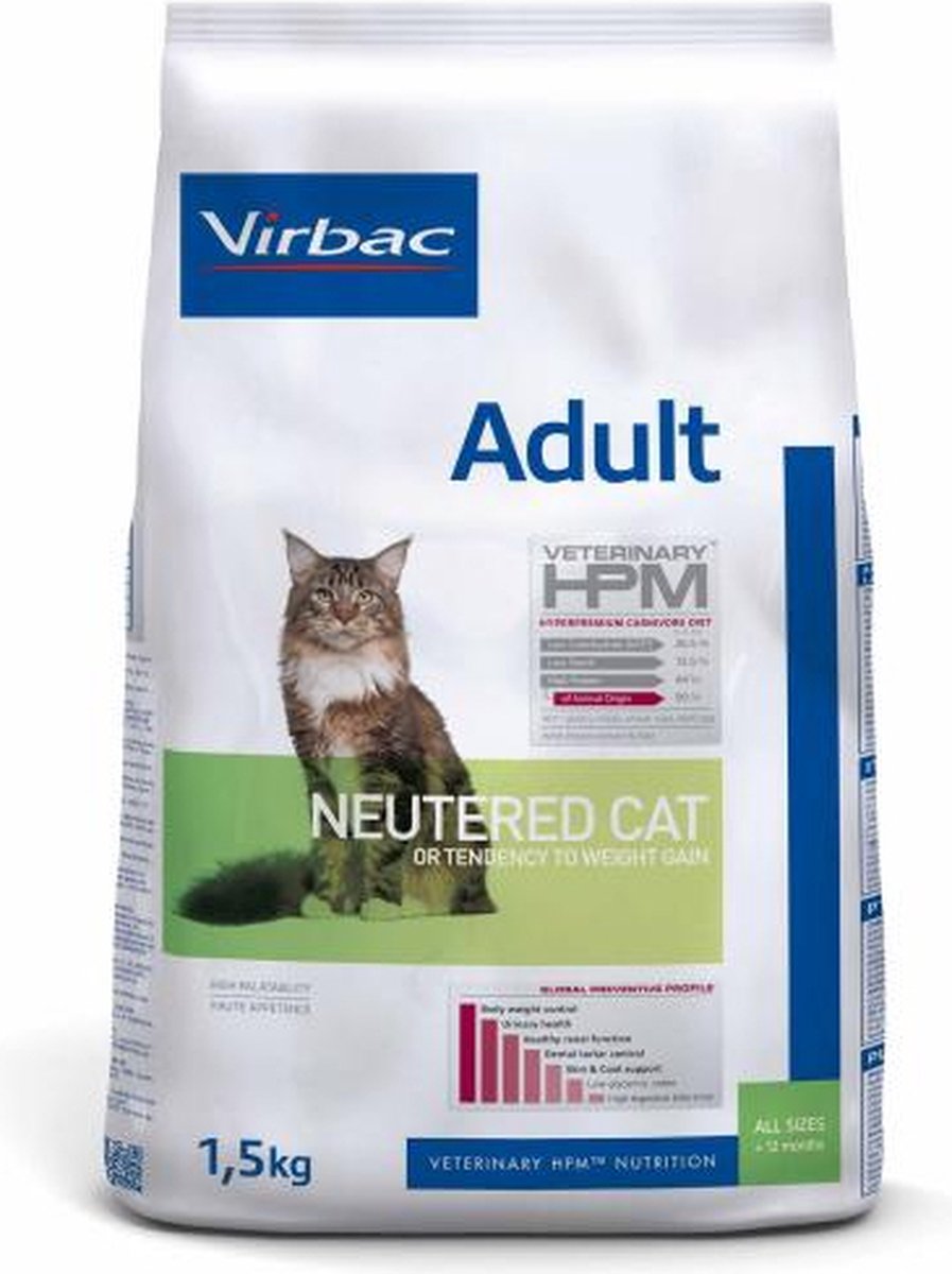  Virbac HPM Veterinary Adult Neutered Cat - Kattenvoer - 3 Kg