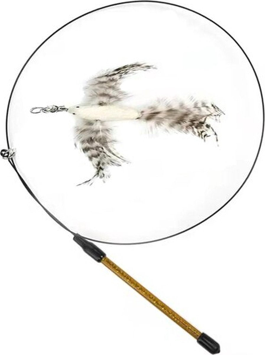  Kattenspeelgoed - Simulatie Vogel - Interactieve Grappige Kattenspeeltjes - Kattenhengel Met Zuignap + 4 Vogels + Een Kattenhengel GRATIS