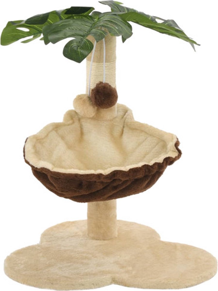  VidaXL Kattenkrabpaal Met Sisal Krabpaal 50 Cm Beige En Bruin