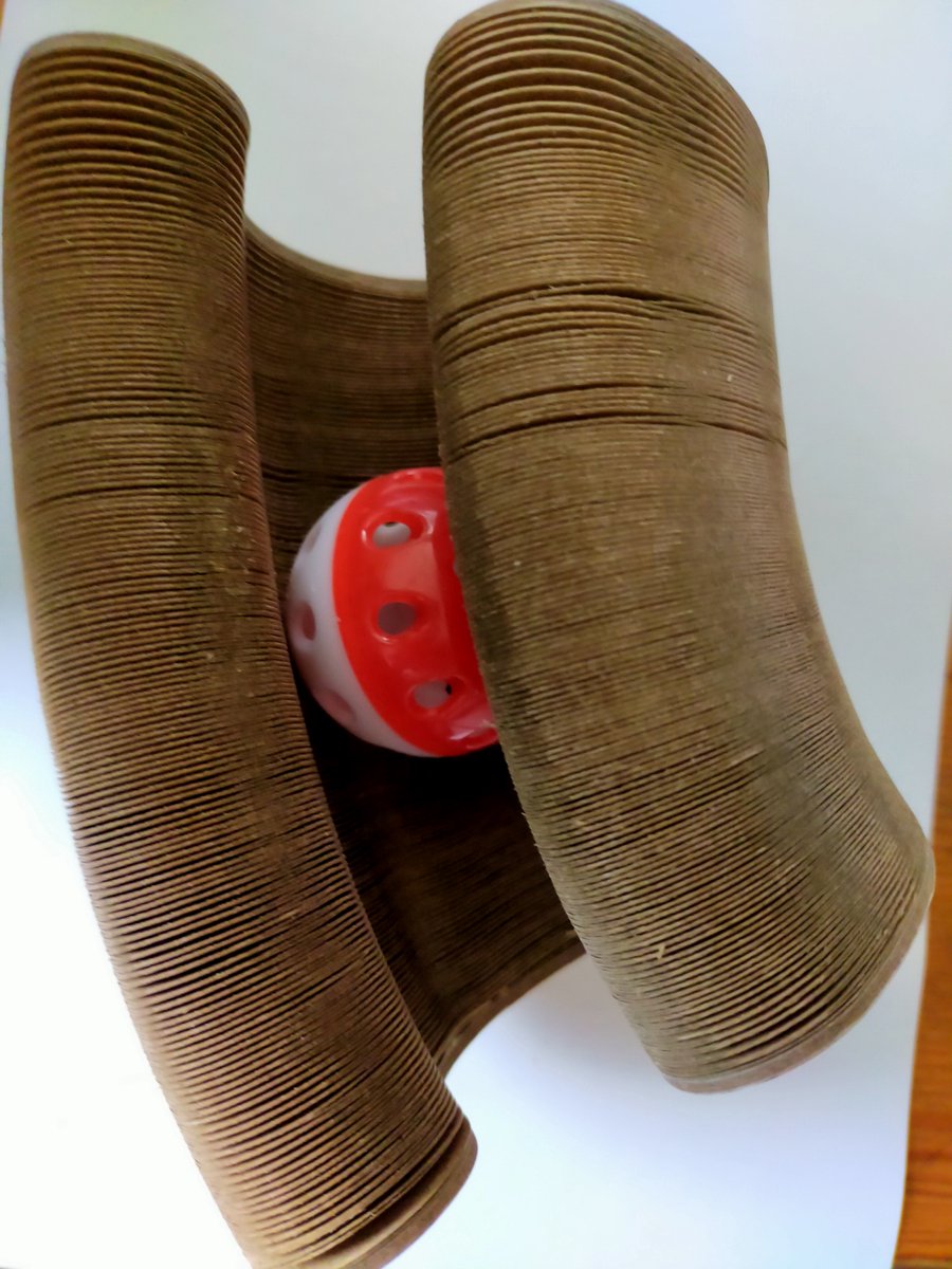  Kattenspeelgoed - Ronde, Opvouwbare En Vervormbare Krabmat Voor Katten Met Bal Met Belletjes Van Golfkartonpapier - Interactief Krabspeelgoed Voor Katten