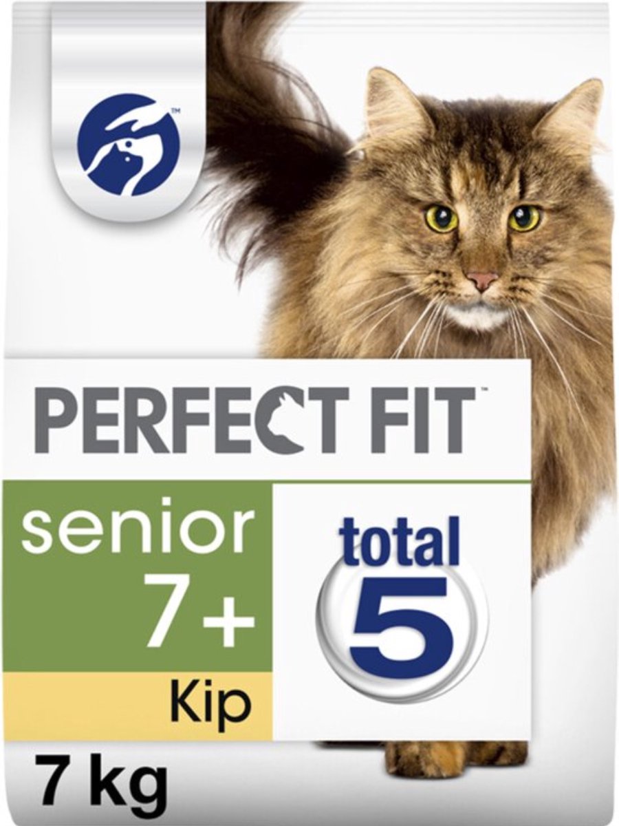  Perfect Fit Senior Voordeelzak Droge Brokjes - Katten Droogvoer - Kip - 7 Kg
